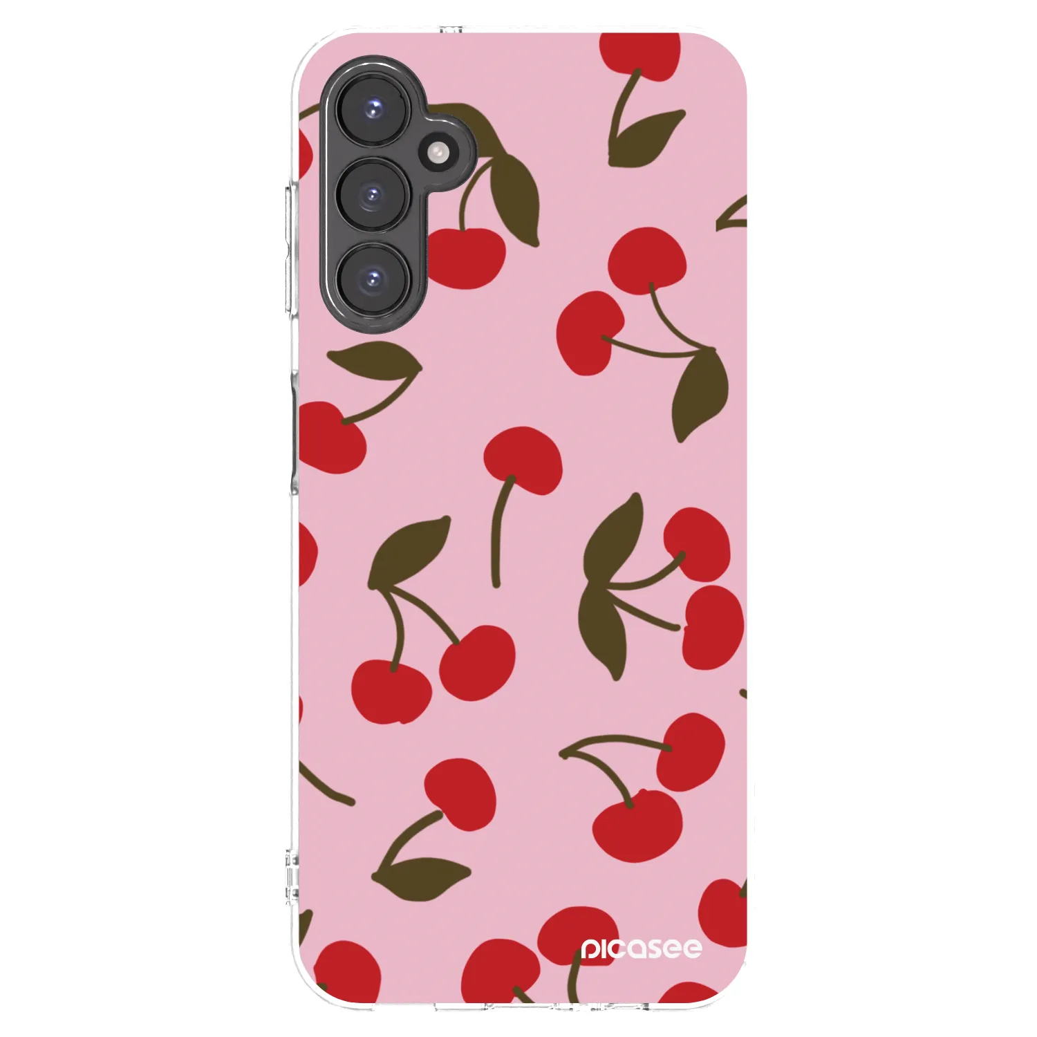 Picasee silikonowe przeźroczyste etui na Samsung Galaxy A14 4G A145R - Cherry