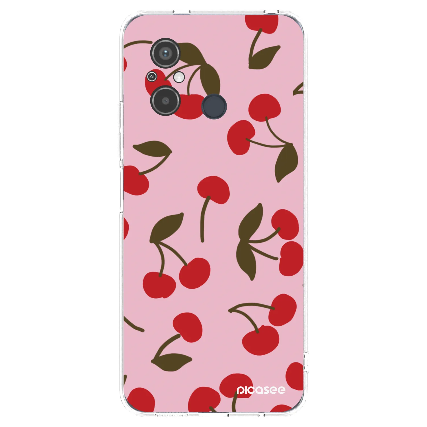 Picasee silikonowe przeźroczyste etui na Xiaomi Redmi 12C - Cherry