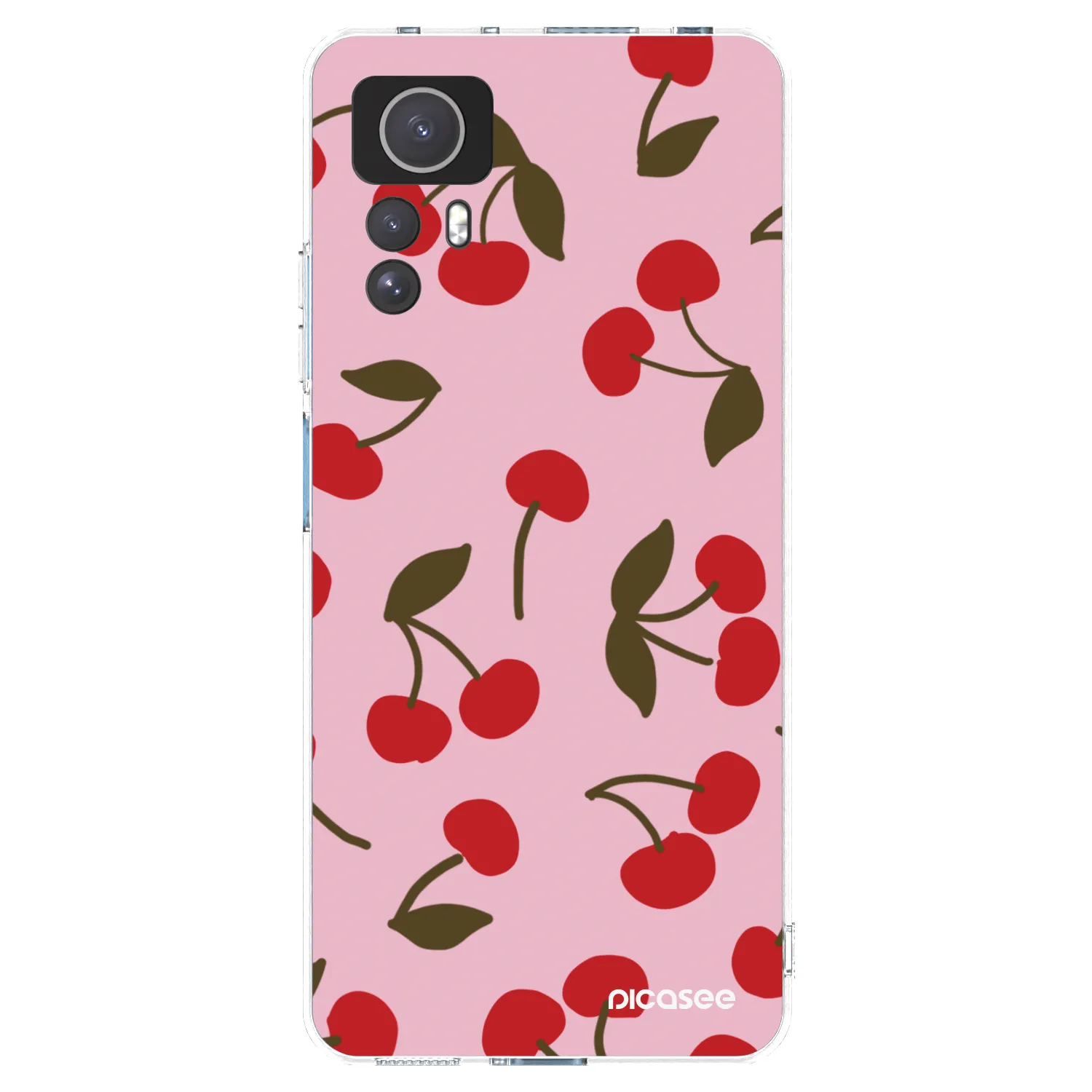 Picasee silikonowe przeźroczyste etui na Xiaomi Redmi Note 12S - Cherry