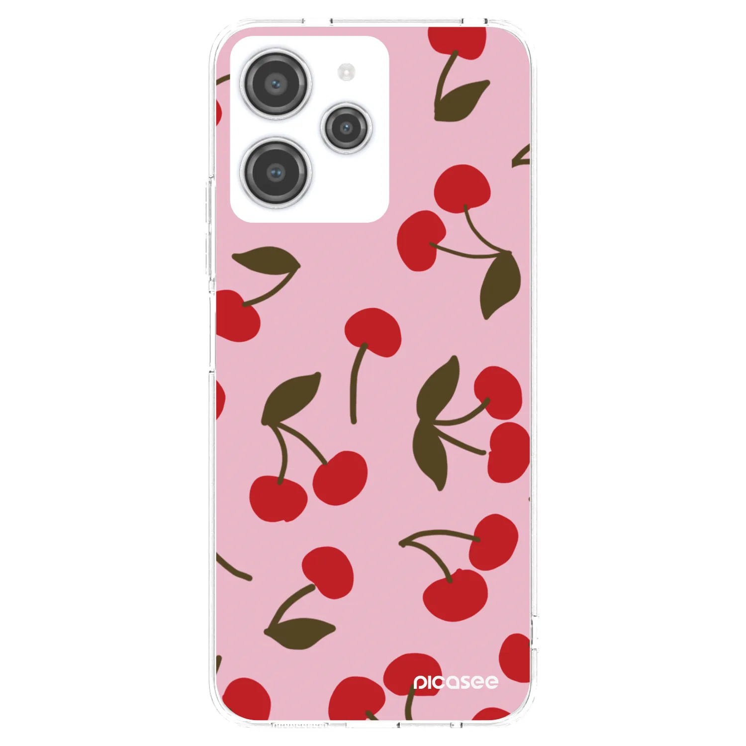 Picasee silikonowe przeźroczyste etui na Xiaomi Redmi 12 4G - Cherry