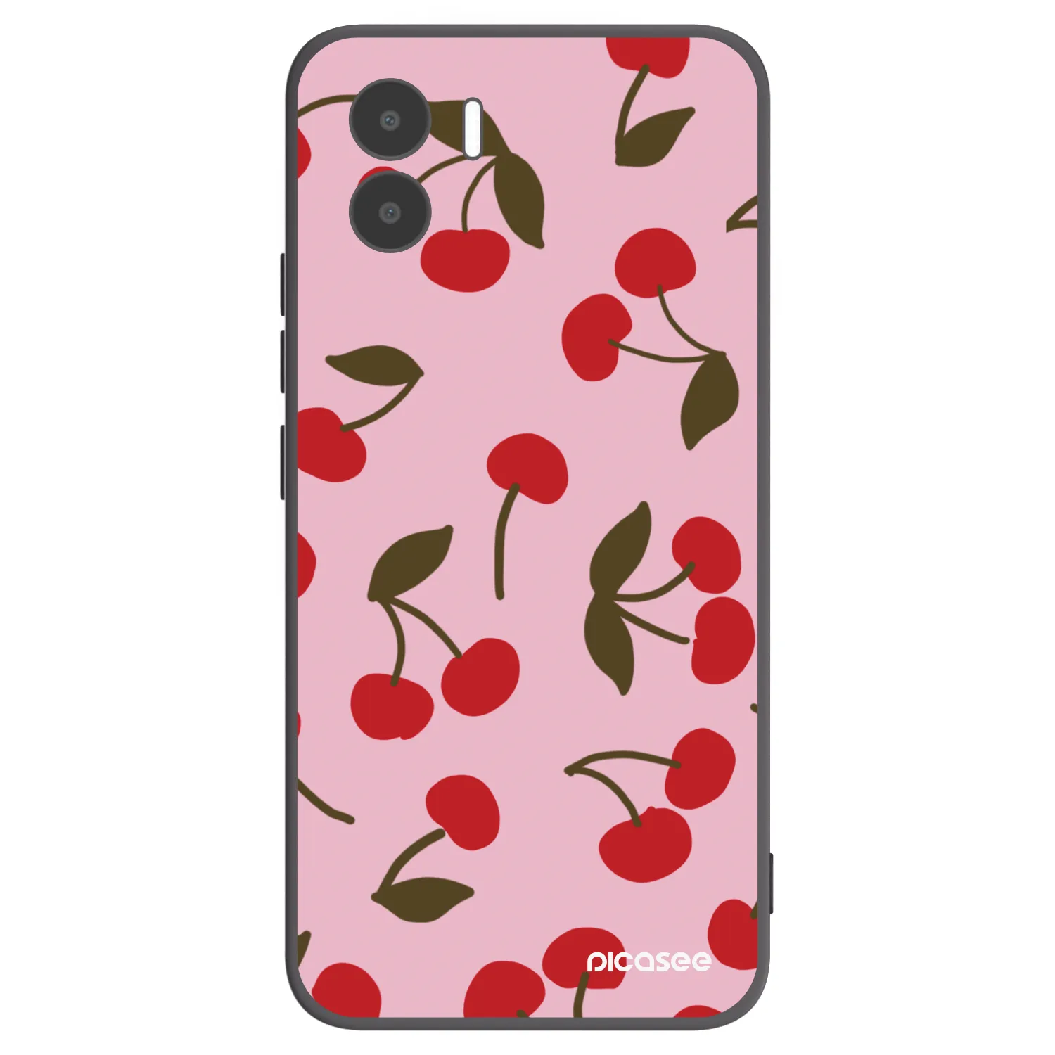Picasee silikonowe czarne etui na Xiaomi Redmi A2 - Cherry