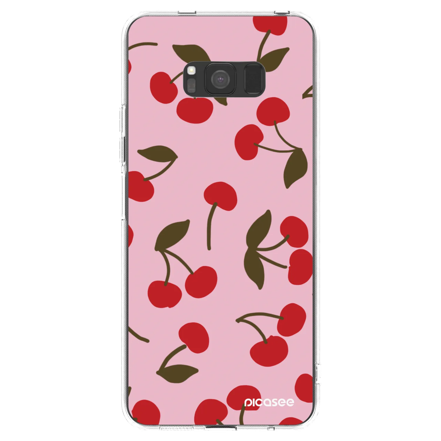 Picasee silikonowe przeźroczyste etui na Samsung Galaxy S8 G950F - Cherry
