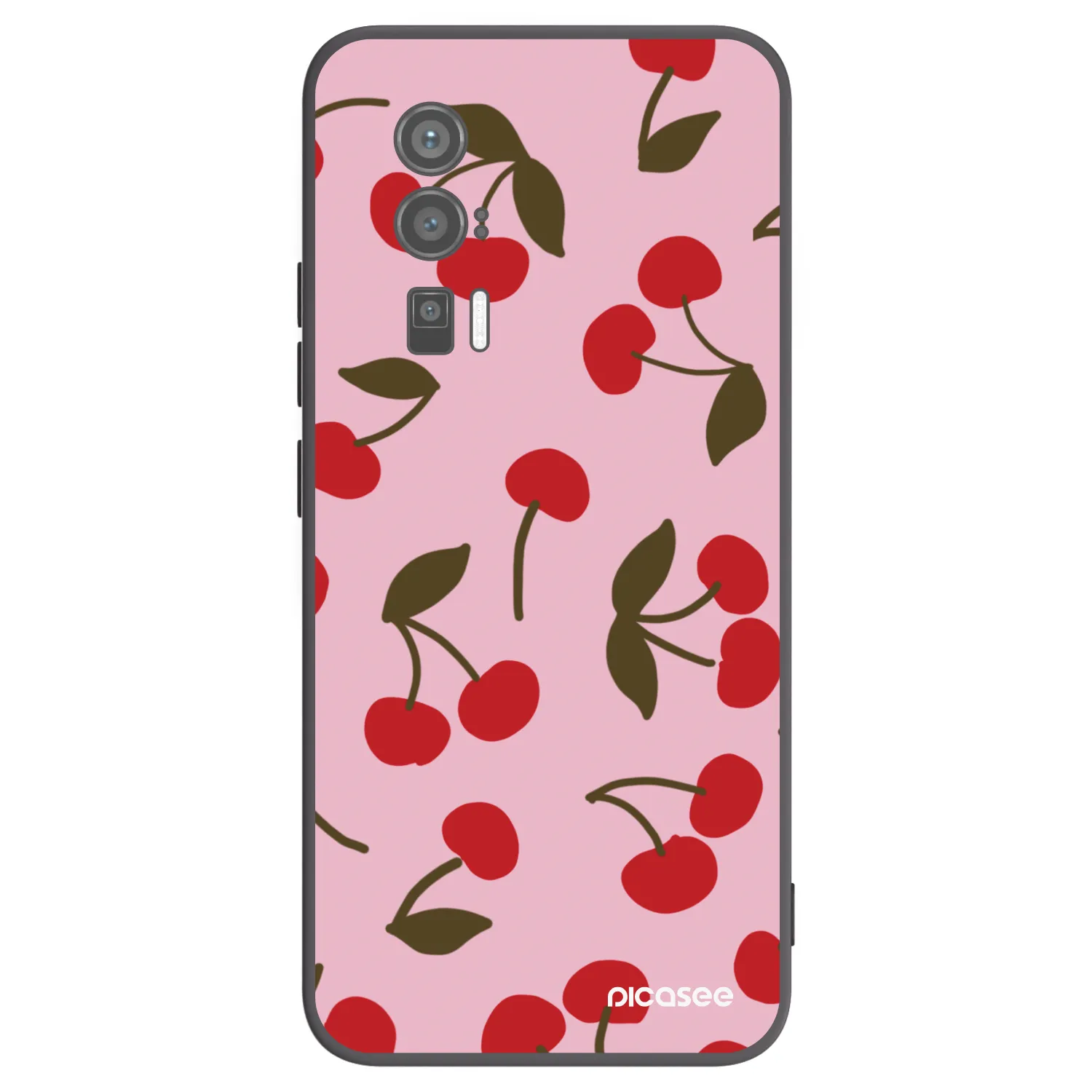 Picasee silikonowe czarne etui na Xiaomi Poco F5 Pro 5G - Cherry