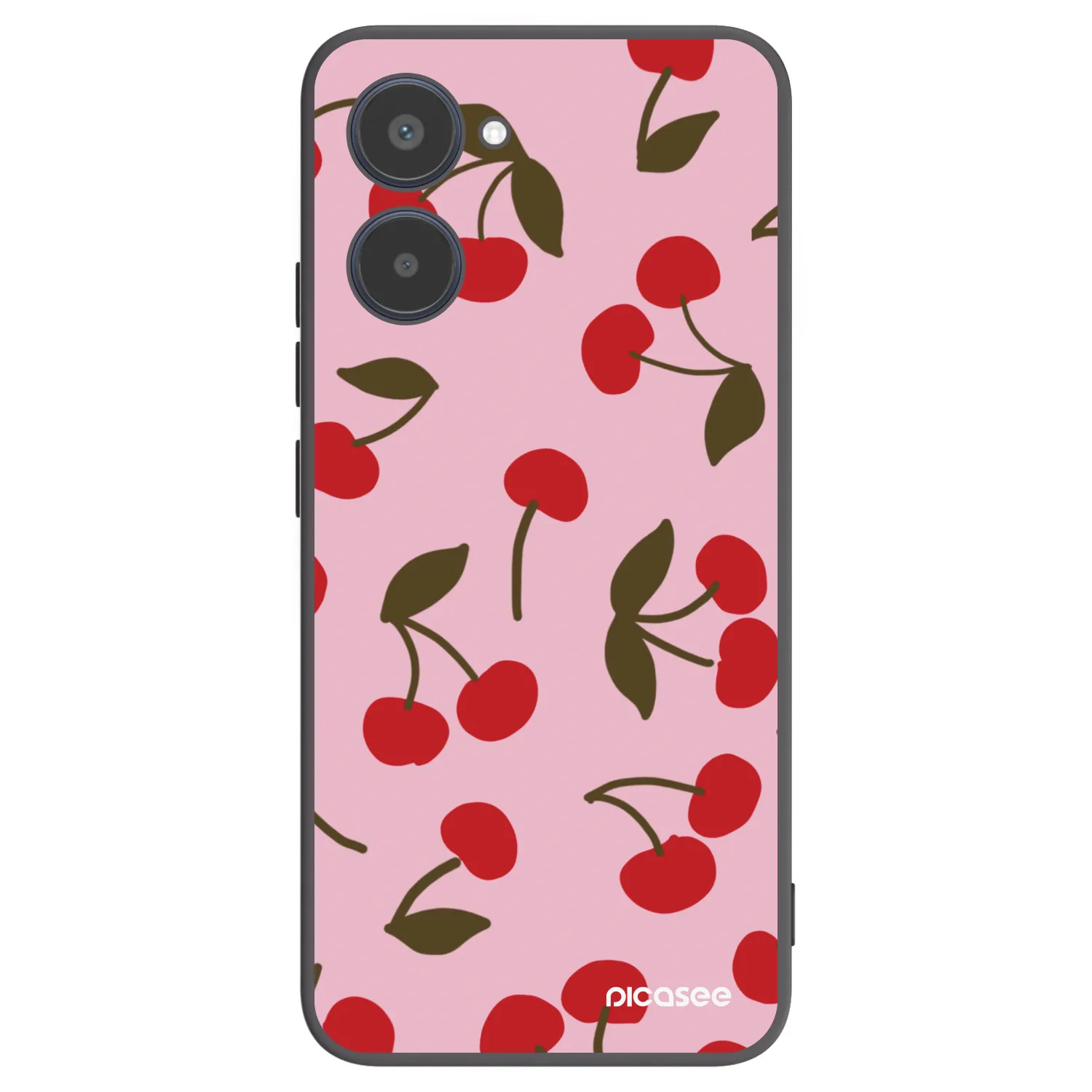 Picasee silikonowe czarne etui na Realme 10 4G - Cherry