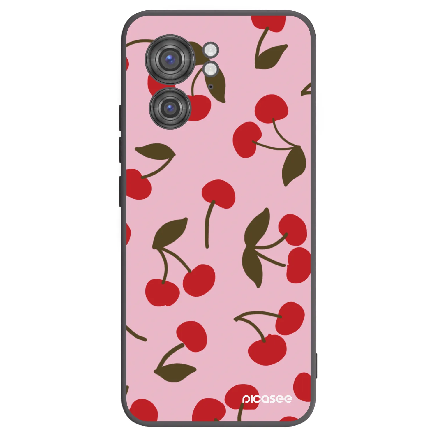 Picasee silikonowe czarne etui na Motorola Edge 40 - Cherry