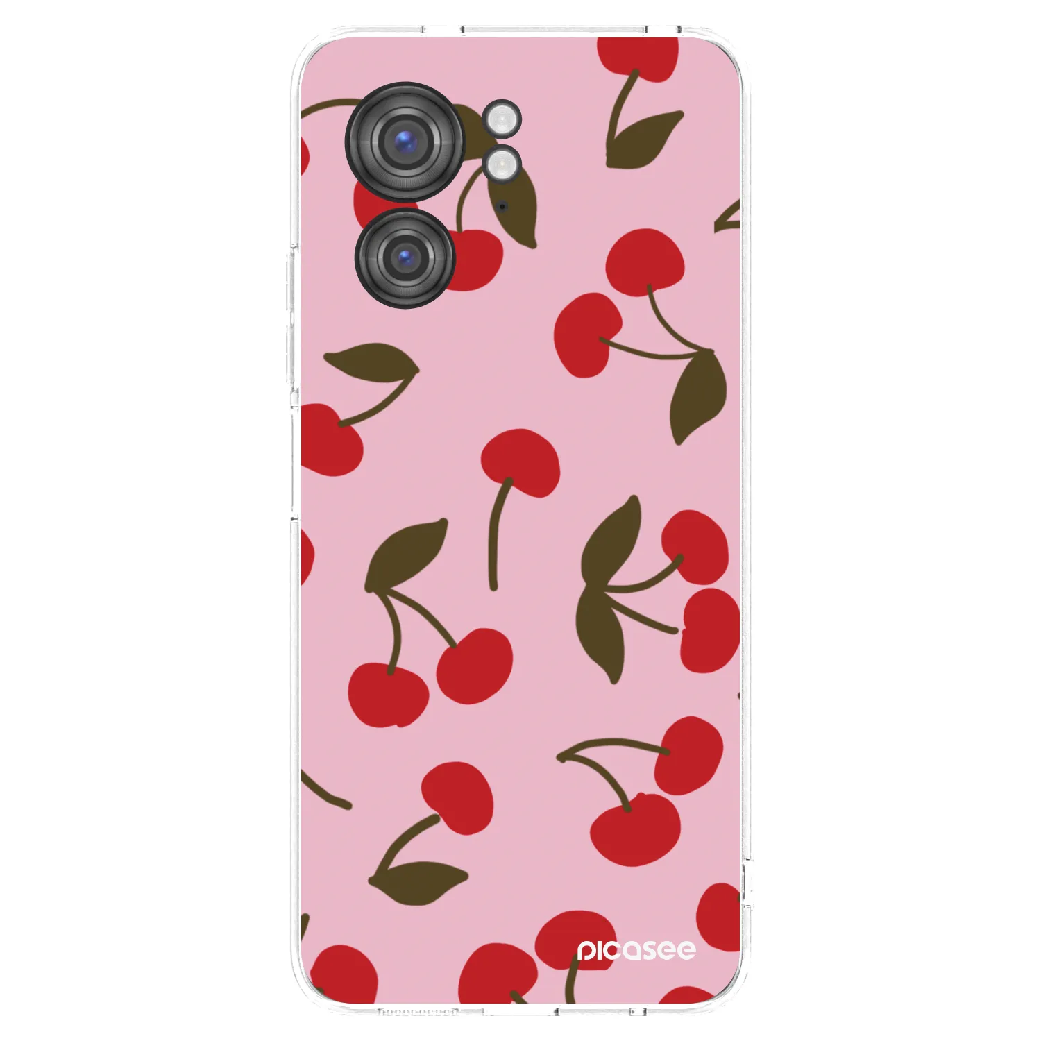 Picasee silikonowe przeźroczyste etui na Motorola Edge 40 - Cherry