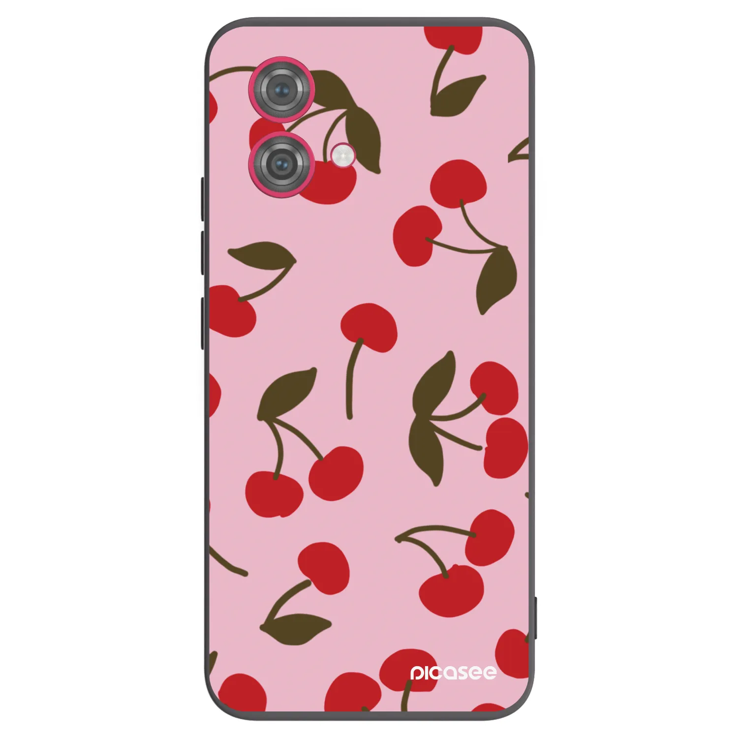 Picasee silikonowe czarne etui na Motorola Moto G84 5G - Cherry