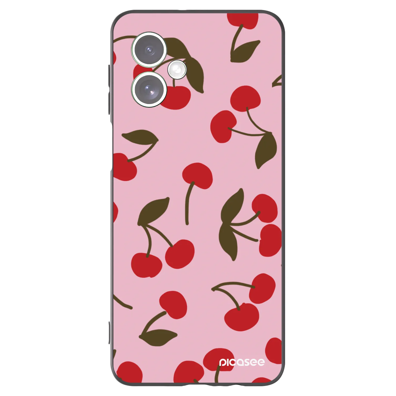 Picasee silikonowe czarne etui na Motorola Moto G54 5G - Cherry