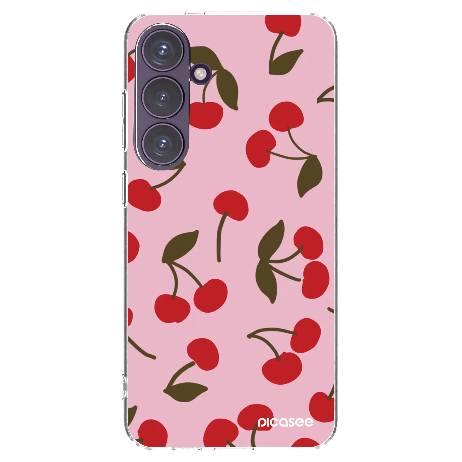 Picasee silikonowe przeźroczyste etui na Samsung Galaxy S24+ S926B 5G - Cherry