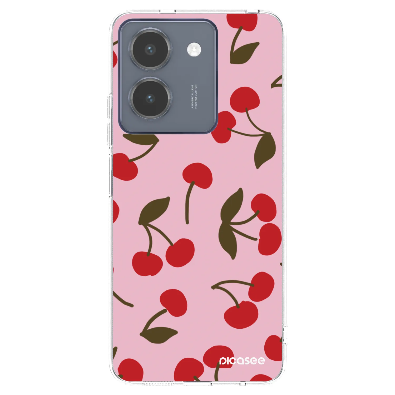 Picasee silikonowe przeźroczyste etui na Vivo Y36 4G - Cherry