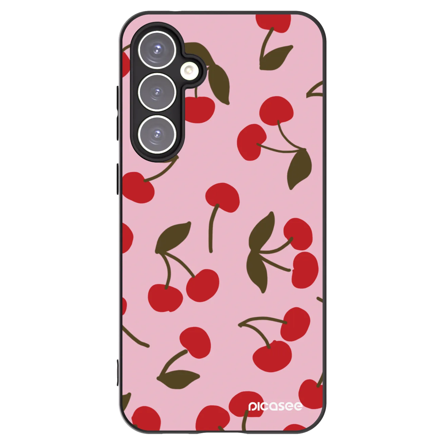 Picasee silikonowe czarne etui na Samsung Galaxy S23 FE S711B - Cherry