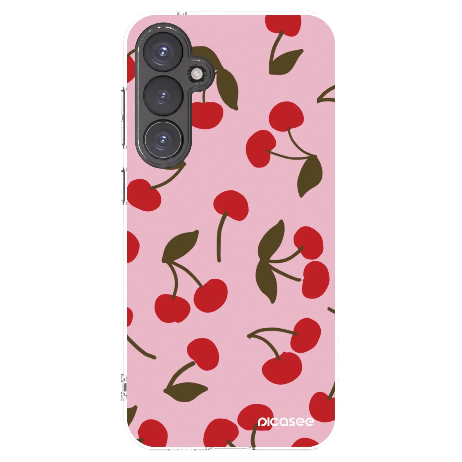 Picasee silikonowe przeźroczyste etui na Samsung Galaxy S23 FE S711B - Cherry