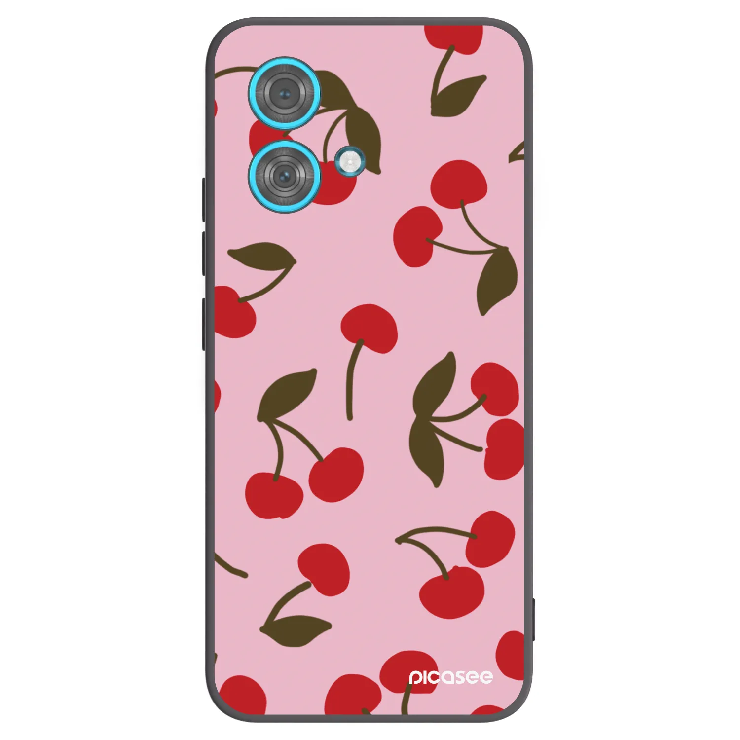 Picasee silikonowe czarne etui na Motorola Edge 40 Neo - Cherry