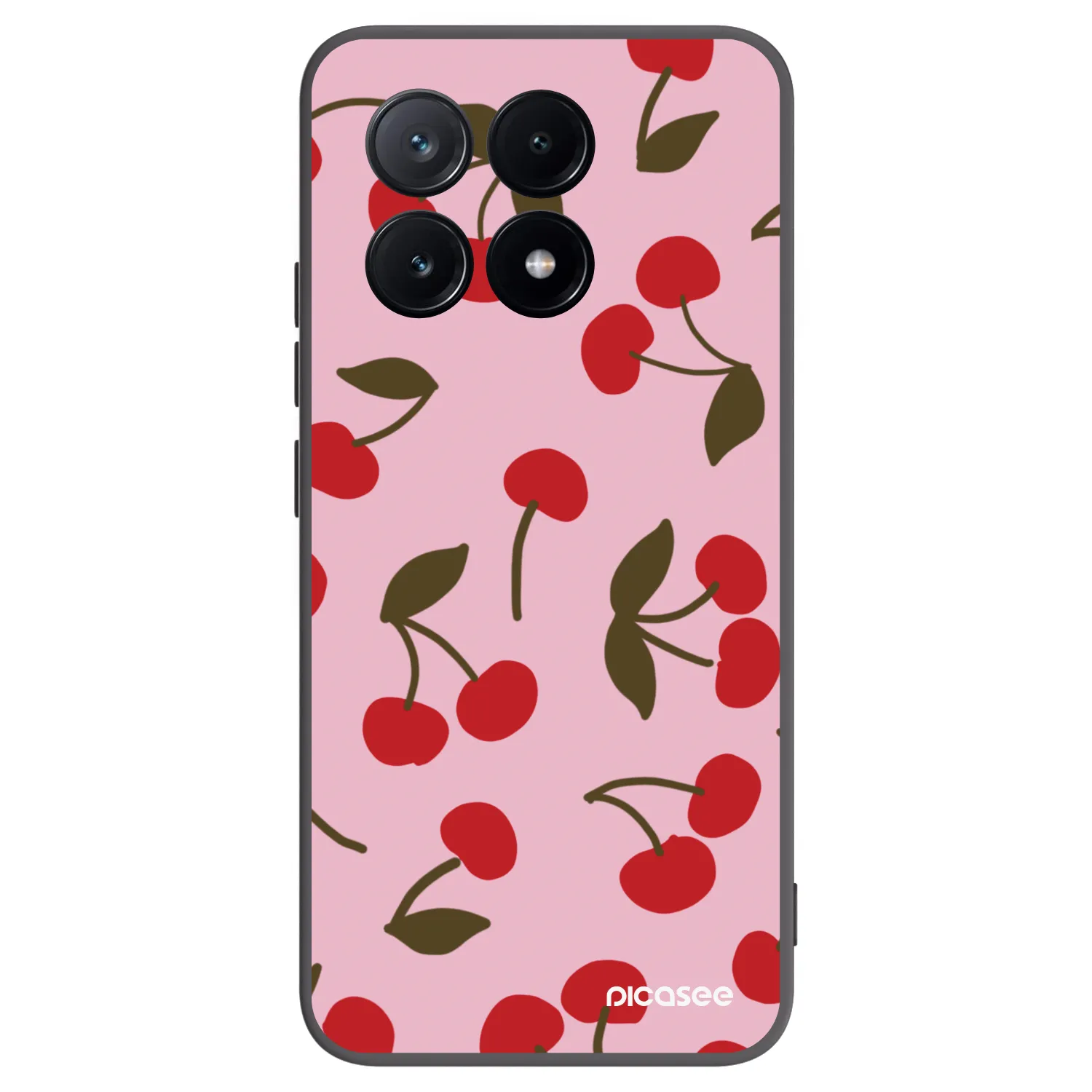 Picasee silikonowe czarne etui na Xiaomi Poco X6 Pro - Cherry