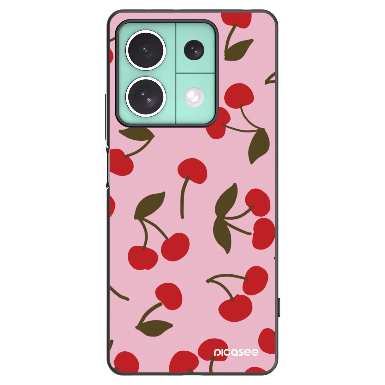 Picasee silikonowe czarne etui na Xiaomi Redmi Note 13 5G - Cherry
