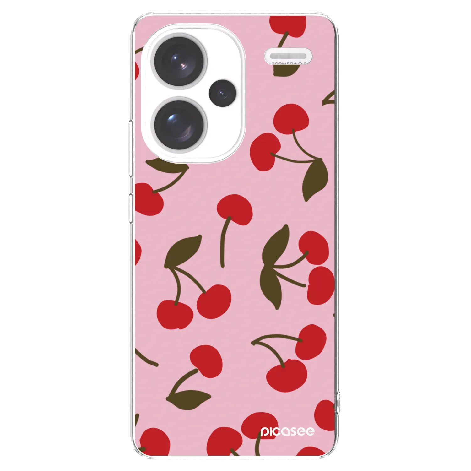 Picasee silikonowe przeźroczyste etui na Xiaomi Redmi Note 13 Pro+ 5G - Cherry