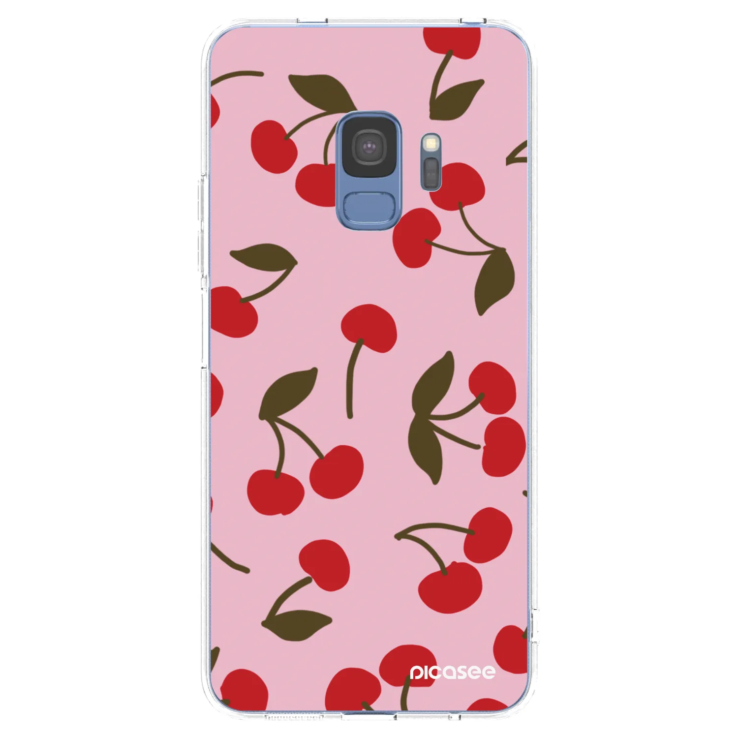 Picasee silikonowe przeźroczyste etui na Samsung Galaxy S9 G960F - Cherry