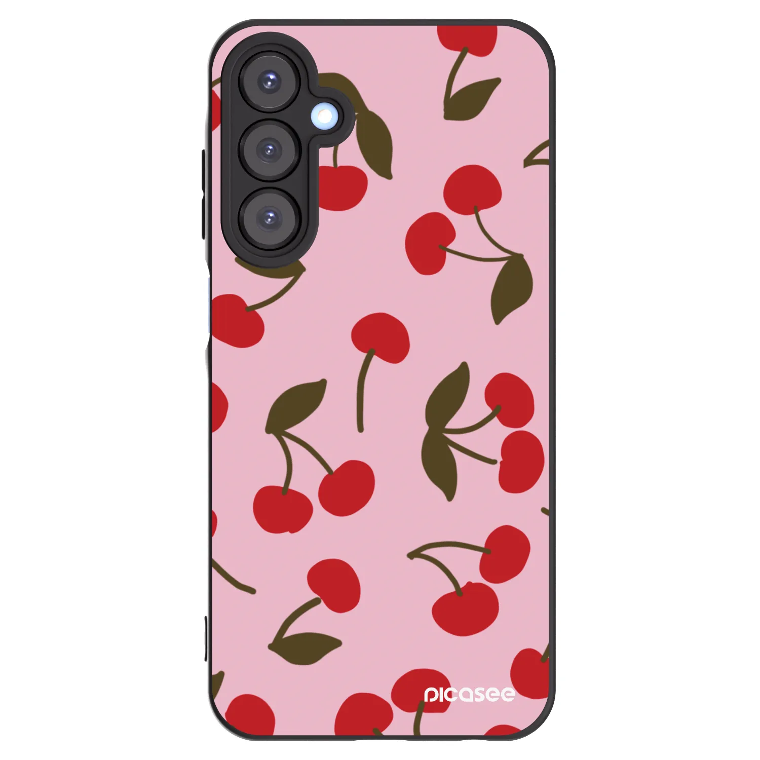 Picasee silikonowe czarne etui na Samsung Galaxy A25 A256B 5G - Cherry