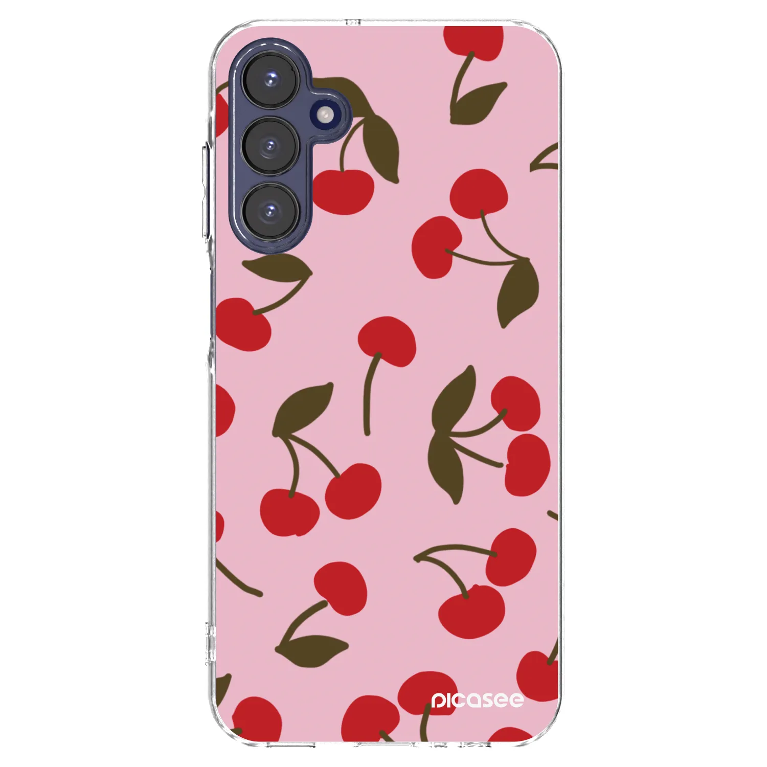 Picasee silikonowe przeźroczyste etui na Samsung Galaxy A15 A155F 4G - Cherry