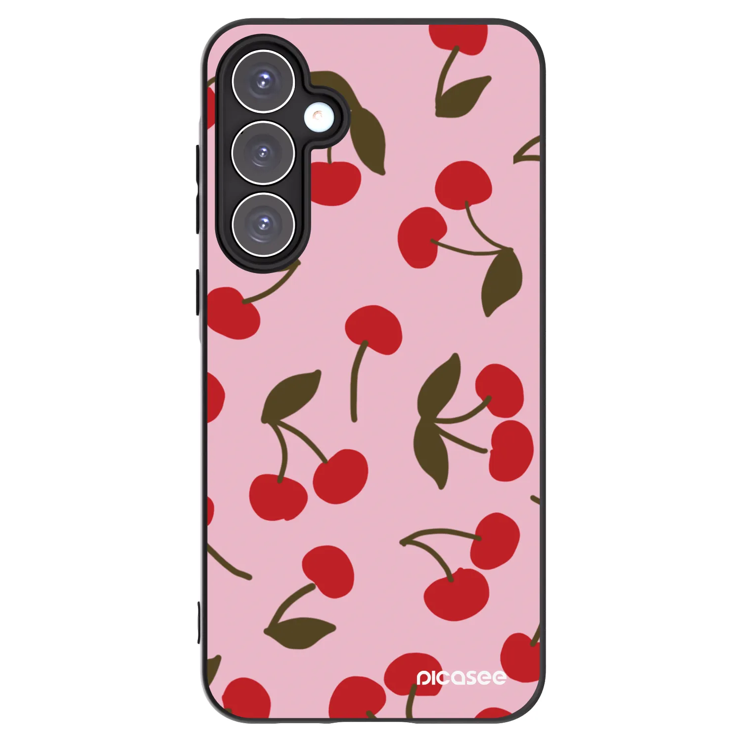 Picasee silikonowe czarne etui na Samsung Galaxy A55 5G A556B - Cherry