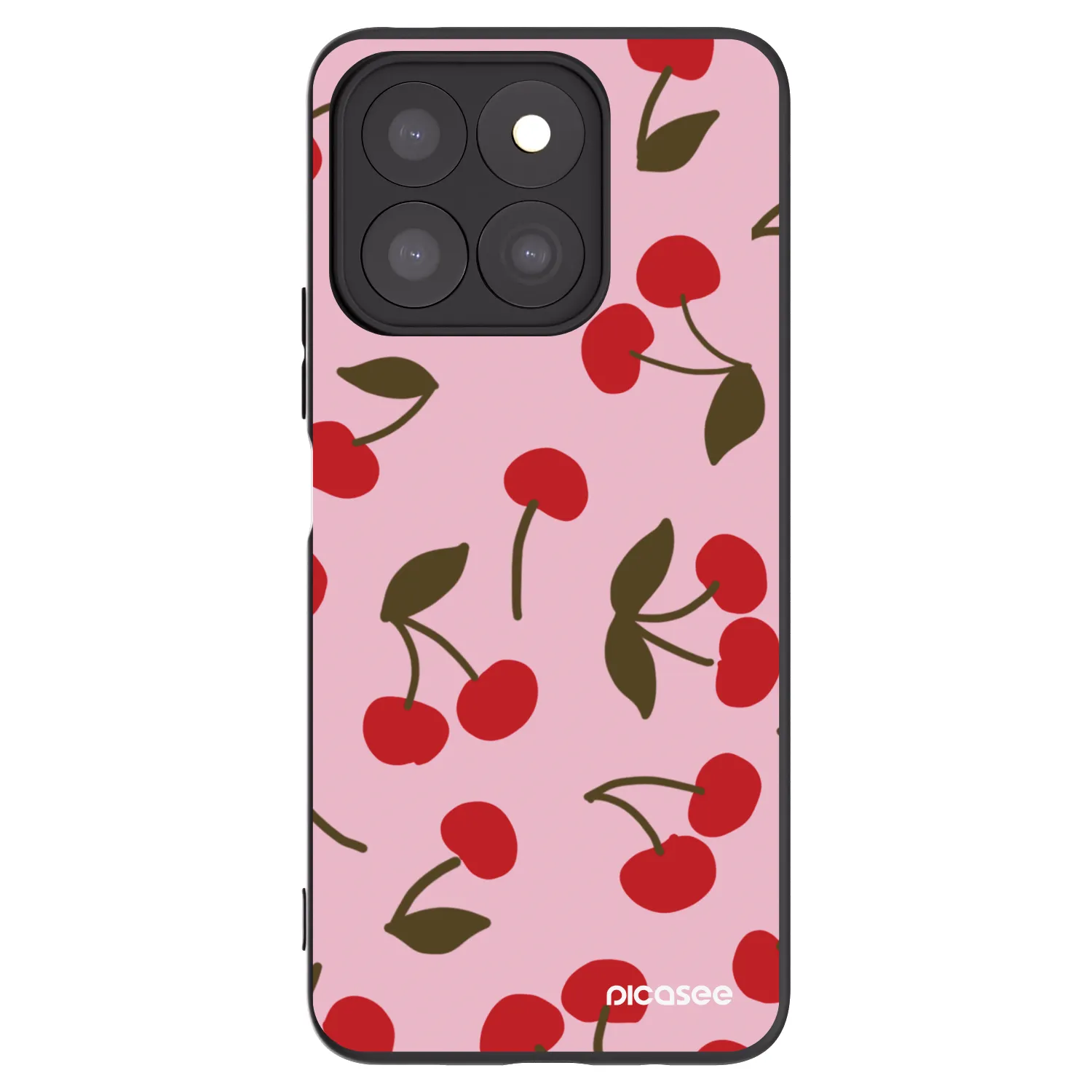 Picasee silikonowe czarne etui na Honor X8b - Cherry