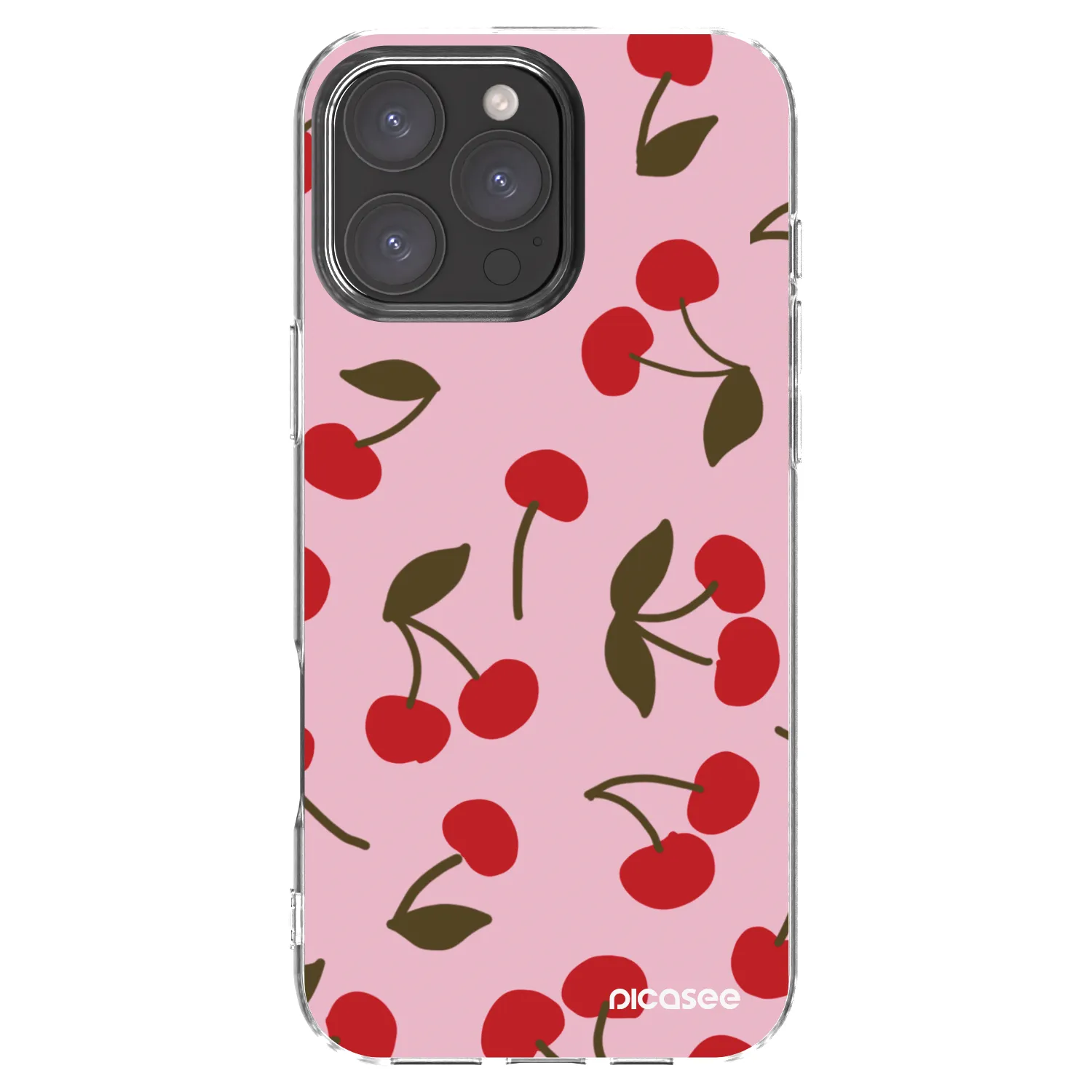 Picasee silikonowe przeźroczyste etui na Apple iPhone 16 Pro Max - Cherry