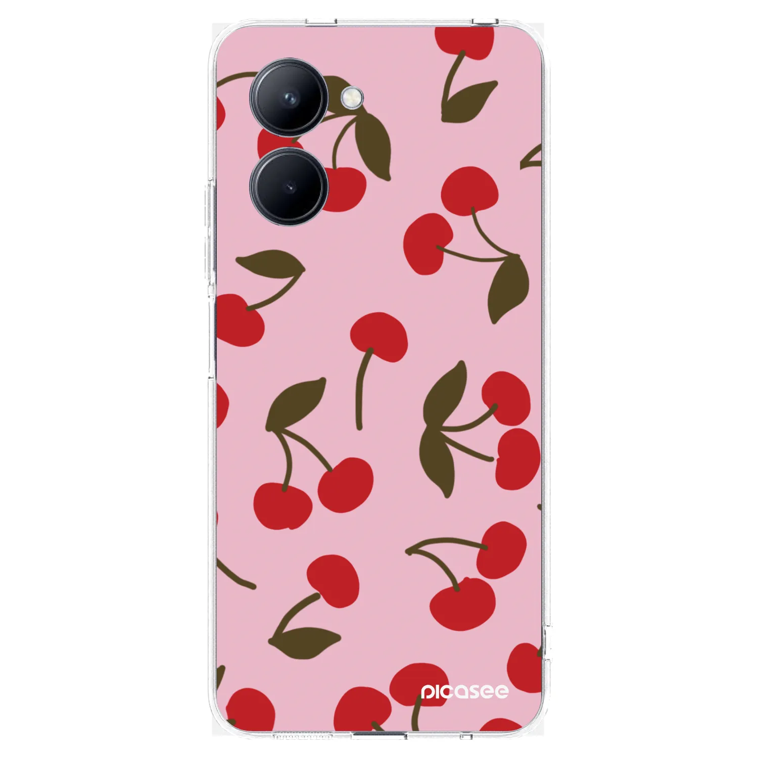 Picasee silikonowe przeźroczyste etui na Realme C33 (2023) - Cherry