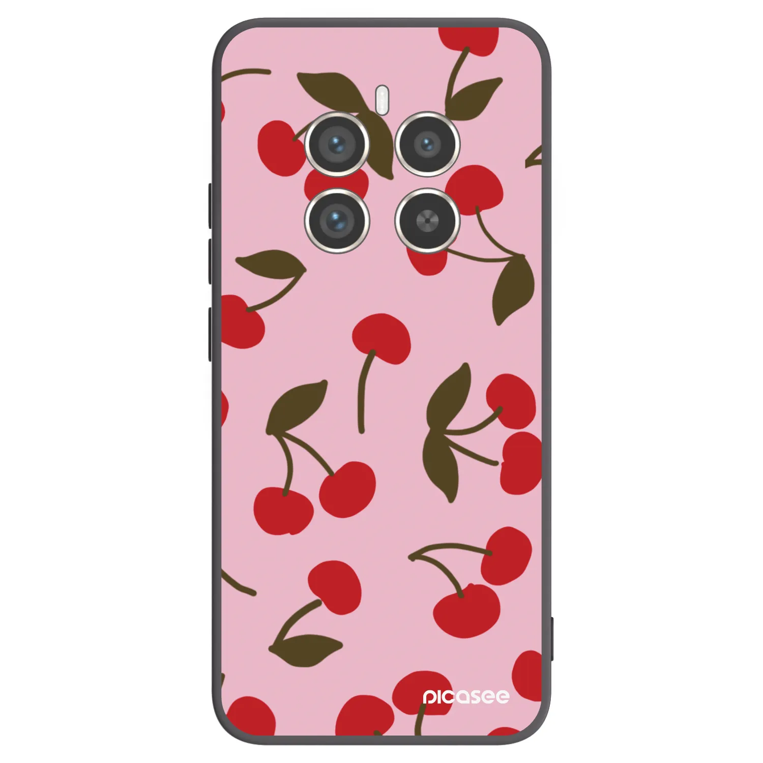 Picasee silikonowe czarne etui na Realme 12 Pro 5G - Cherry