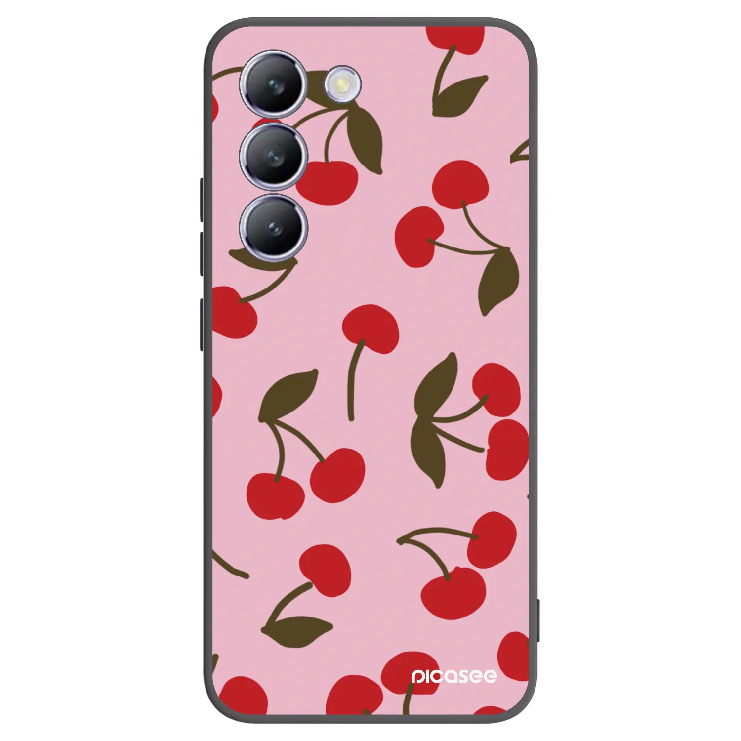 Picasee silikonowe czarne etui na Vivo V40 SE 5G - Cherry