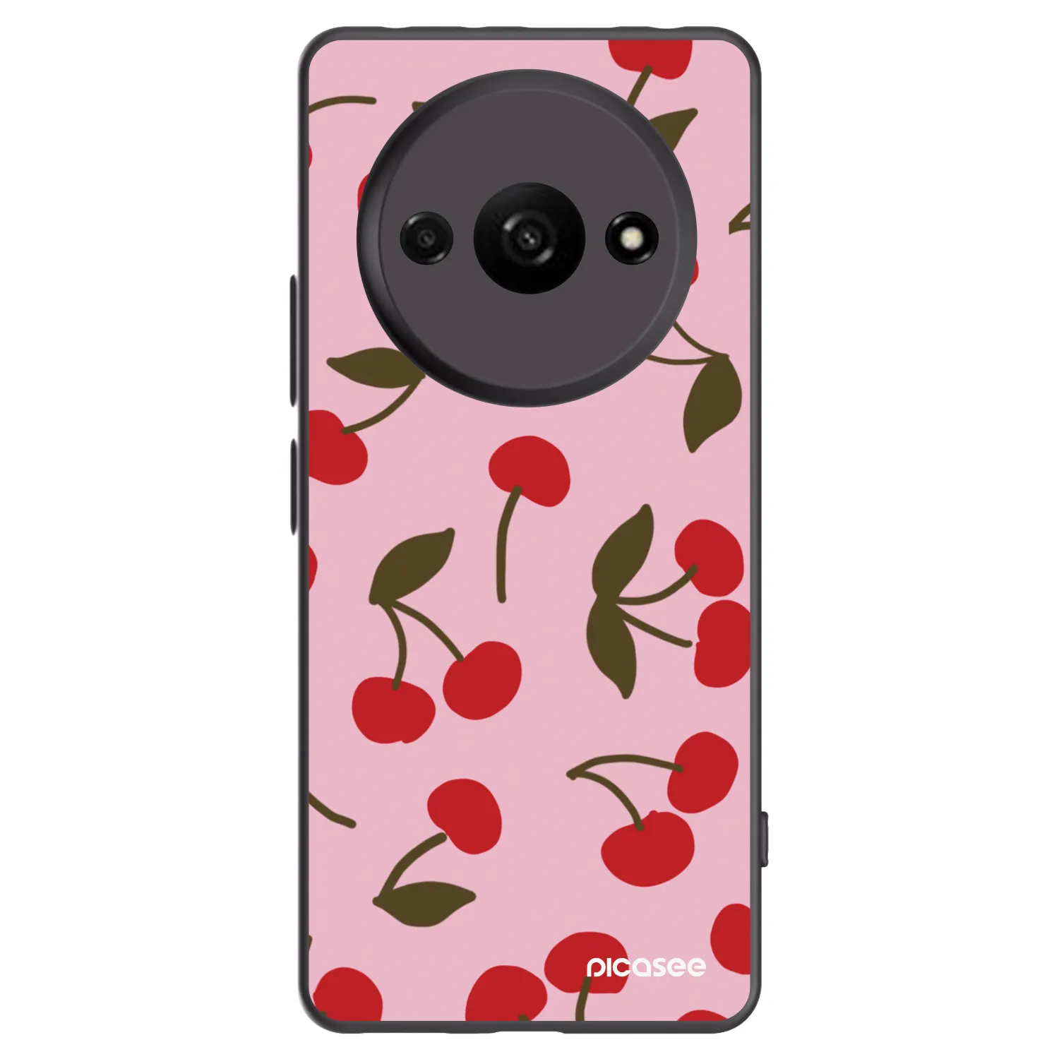 Picasee silikonowe czarne etui na Xiaomi Redmi A3 - Cherry