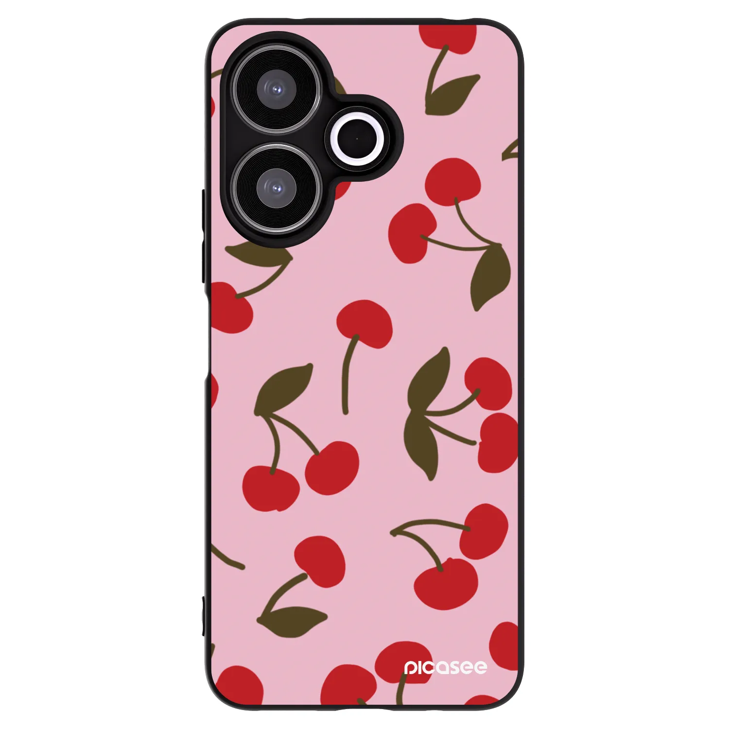 Picasee silikonowe czarne etui na Xiaomi Redmi 13 4G - Cherry
