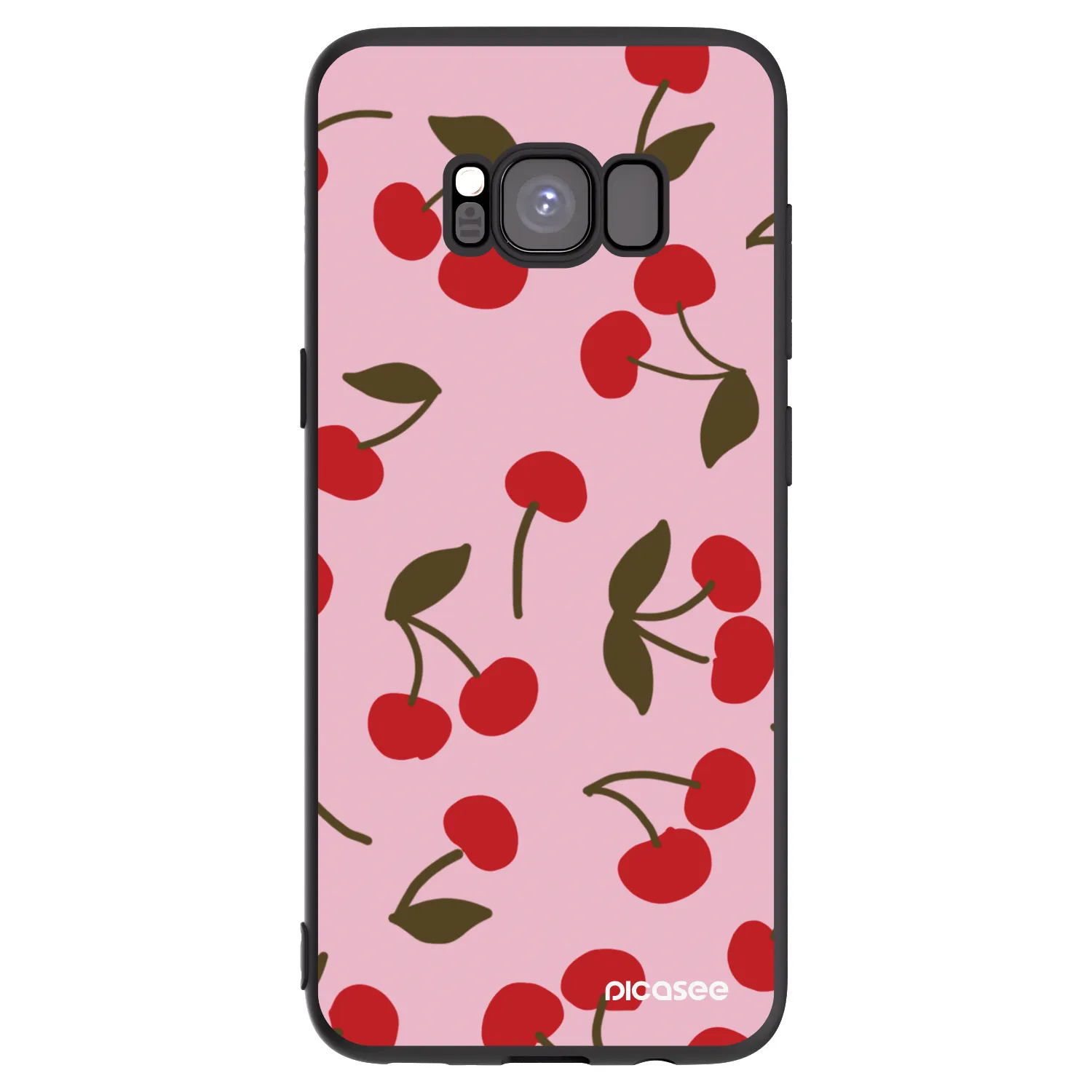 Picasee silikonowe czarne etui na Samsung Galaxy S8 G950F - Cherry