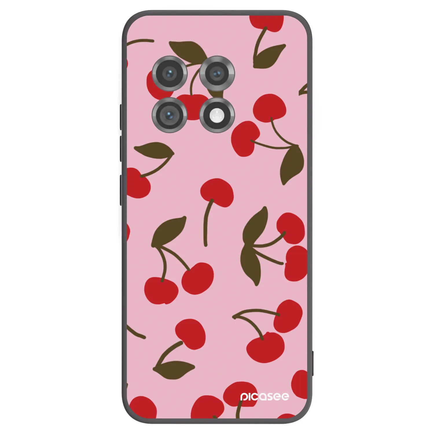 Picasee silikonowe czarne etui na OnePlus 11 5G - Cherry