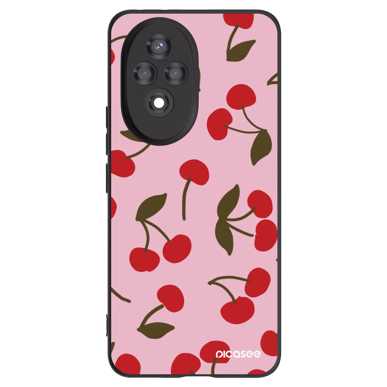 Picasee silikonowe czarne etui na Honor 200 Pro 5G - Cherry