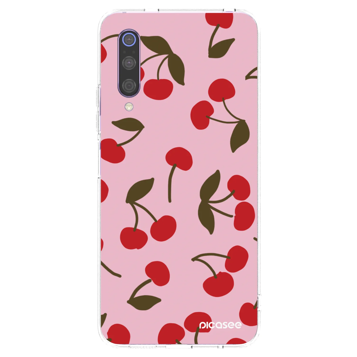 Picasee silikonowe przeźroczyste etui na Xiaomi Mi 9 - Cherry