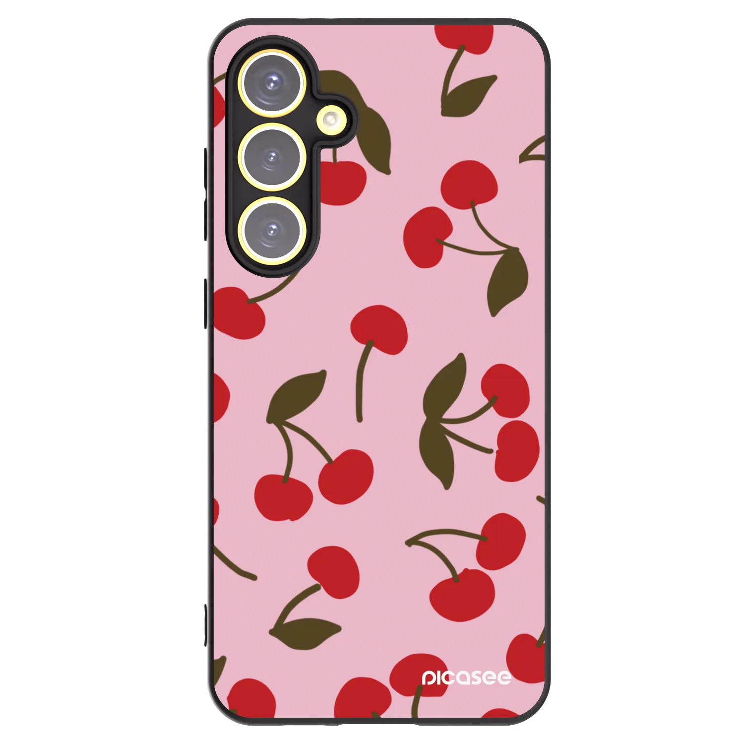 Picasee silikonowe czarne etui na Samsung Galaxy S24 FE S721B - Cherry