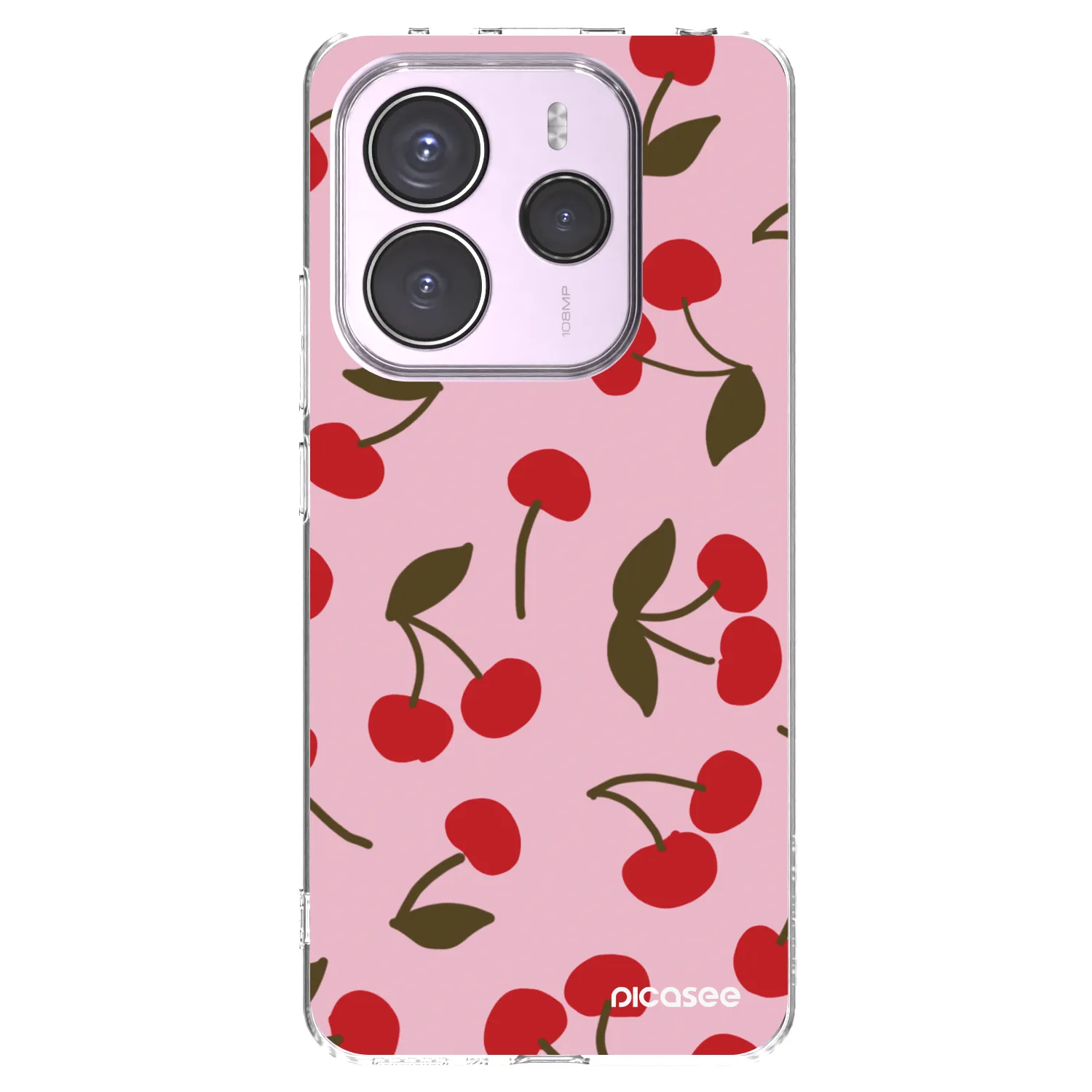 Picasee silikonowe przeźroczyste etui na Xiaomi Redmi Note 14 5G - Cherry