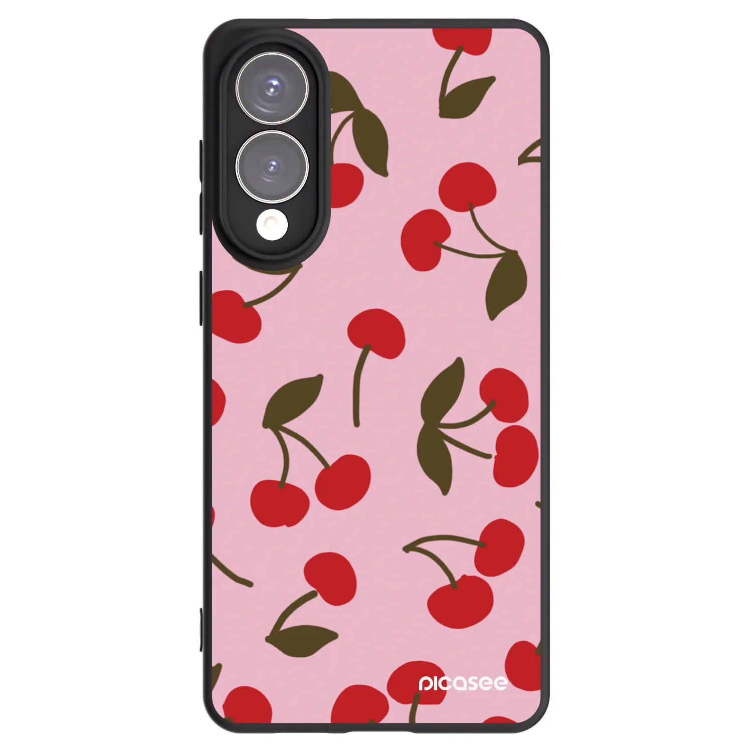 Picasee silikonowe czarne etui na Samsung Galaxy S25 Edge 5G - Cherry