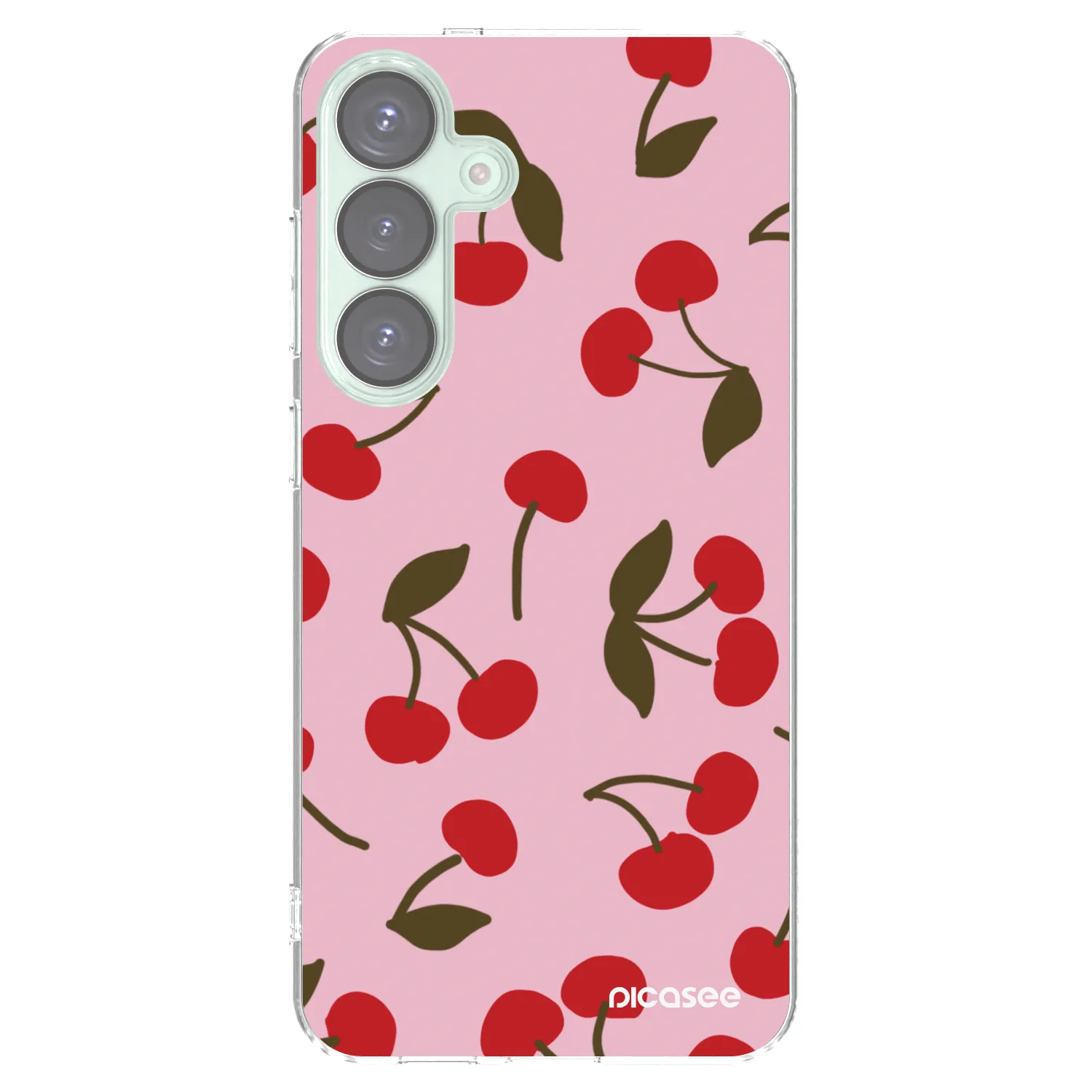 Picasee silikonowe przeźroczyste etui na Samsung Galaxy S25+ 5G - Cherry