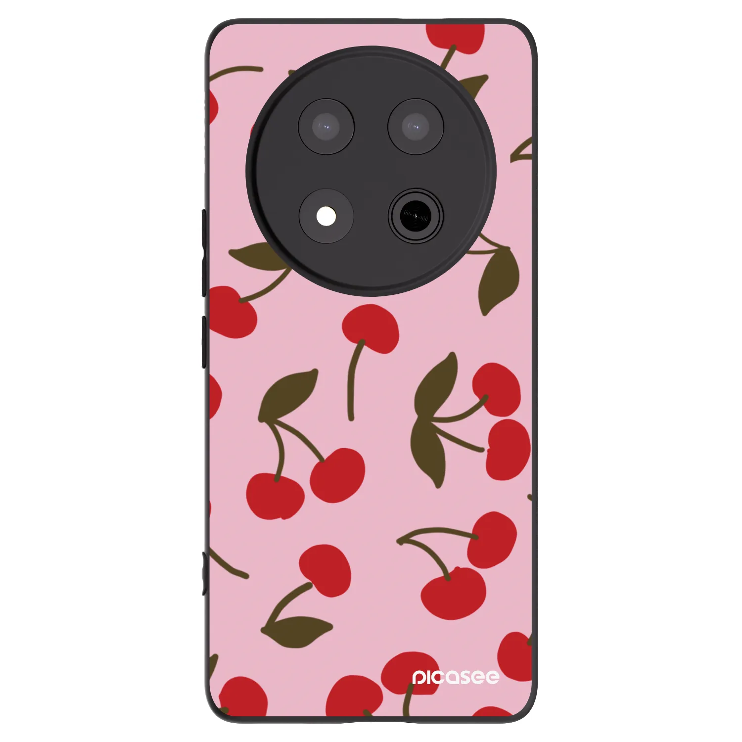 Picasee silikonowe czarne etui na Honor Magic7 Lite 5G - Cherry