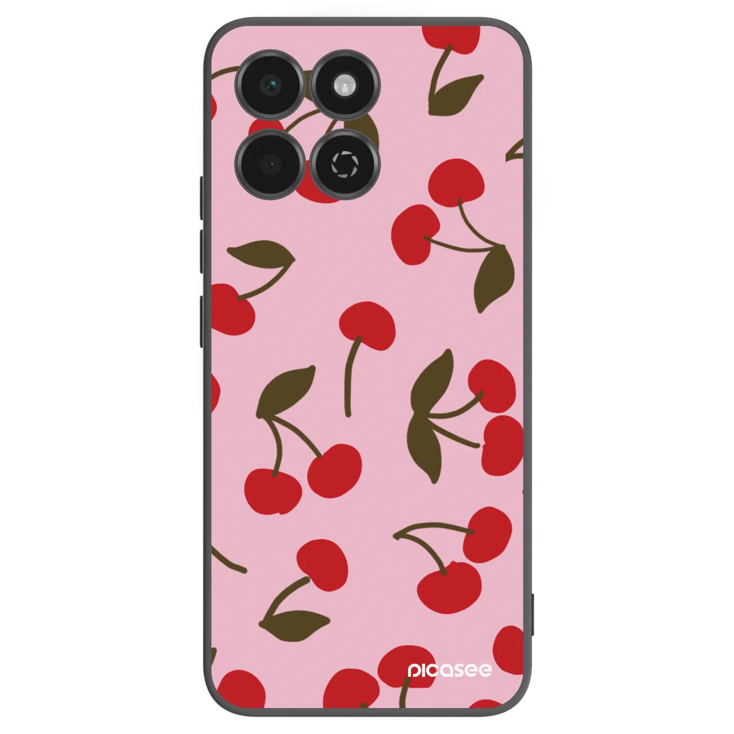Picasee silikonowe czarne etui na Honor 200 Smart 5G - Cherry