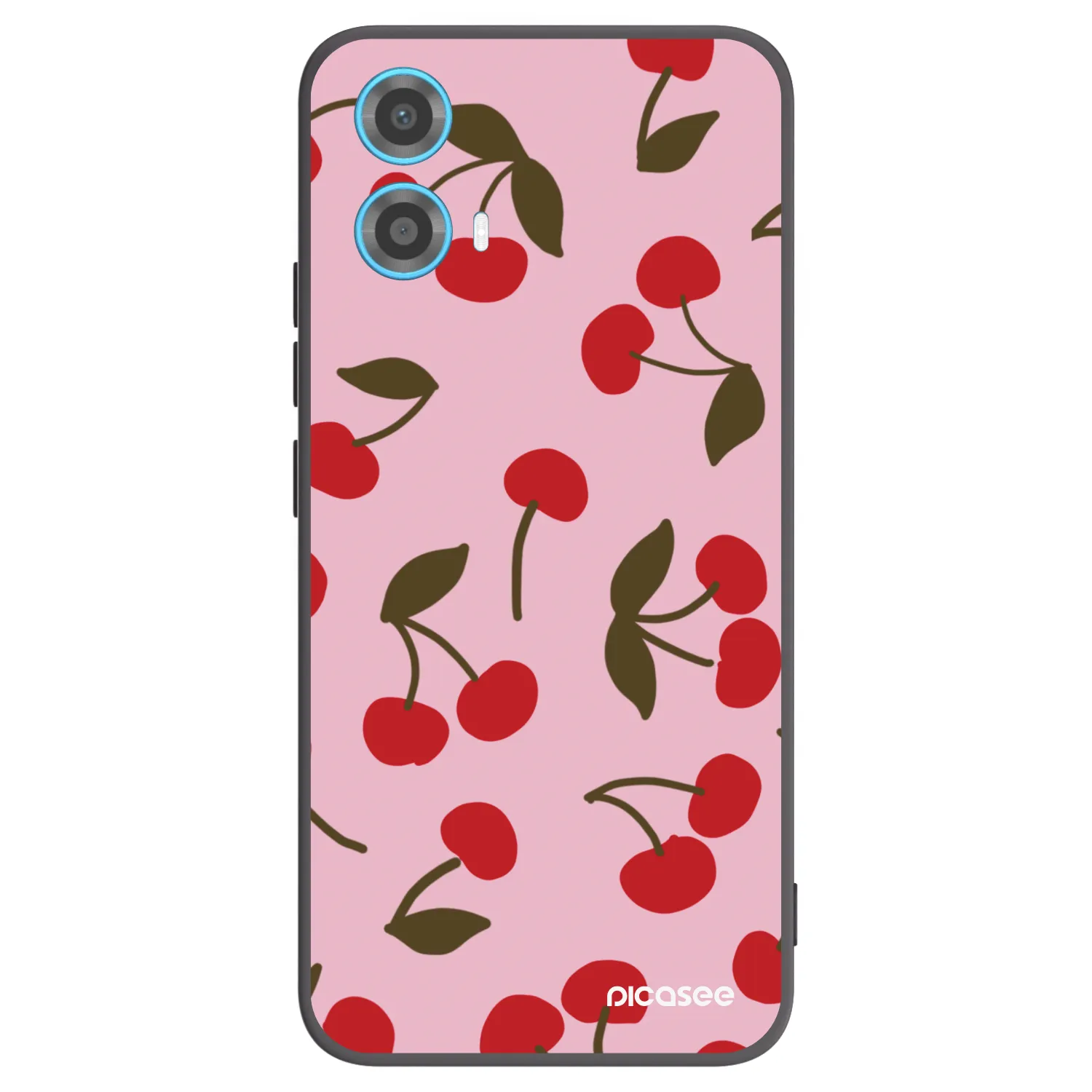 Picasee silikonowe czarne etui na Motorola Moto G34 5G - Cherry