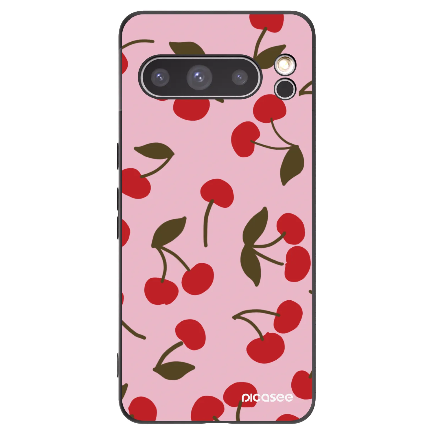 Picasee silikonowe czarne etui na Google Pixel 8 Pro - Cherry