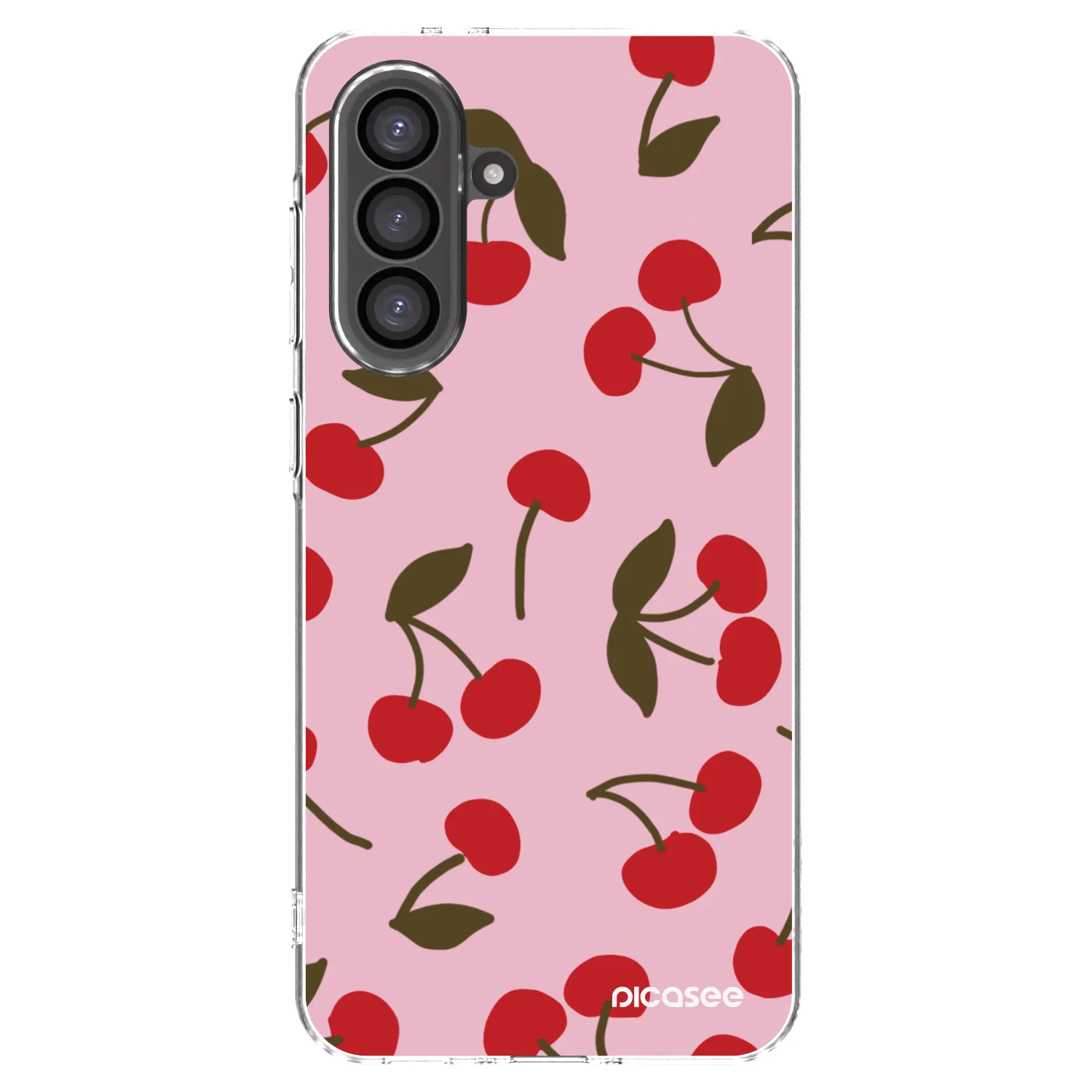 Picasee silikonowe przeźroczyste etui na Samsung Galaxy A56 5G A566B - Cherry