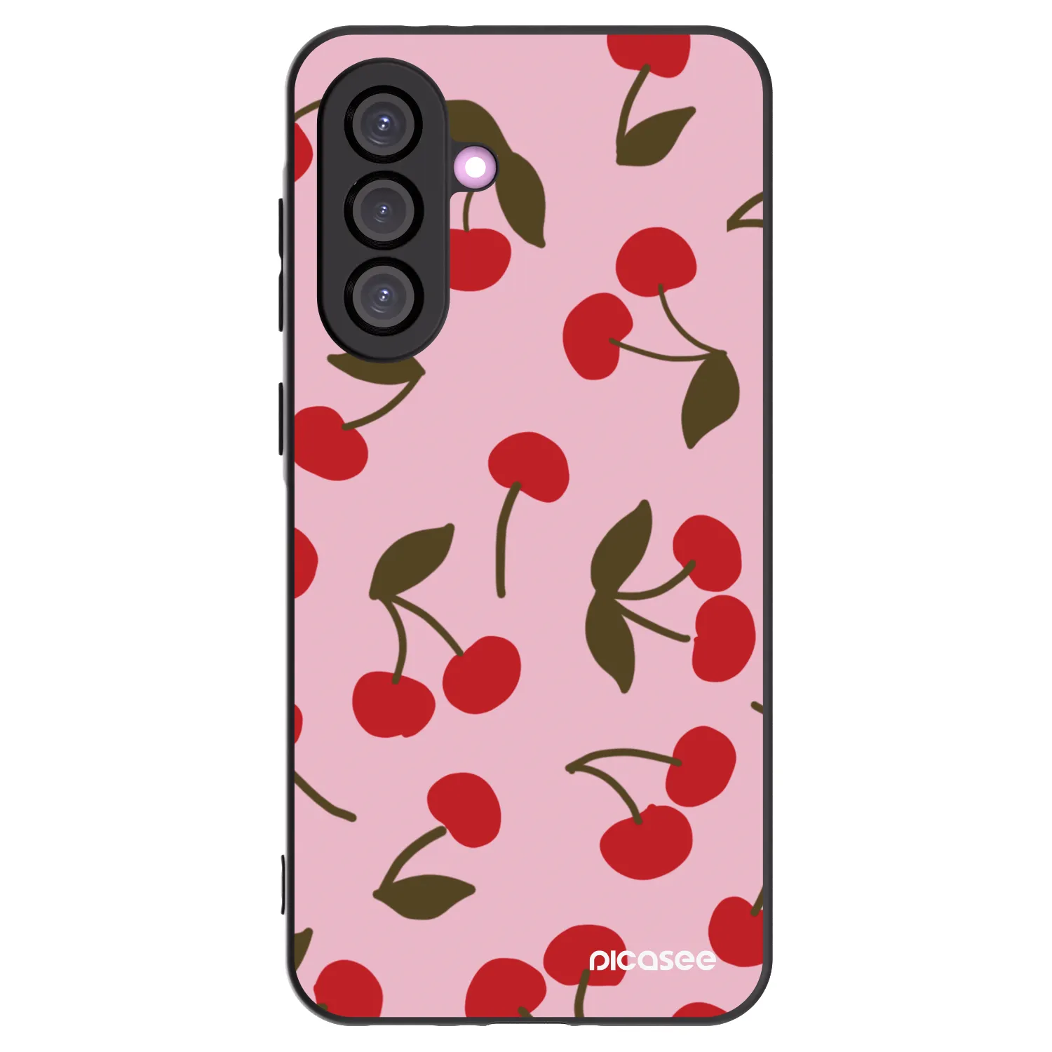 Picasee silikonowe czarne etui na Samsung Galaxy A36 5G - Cherry