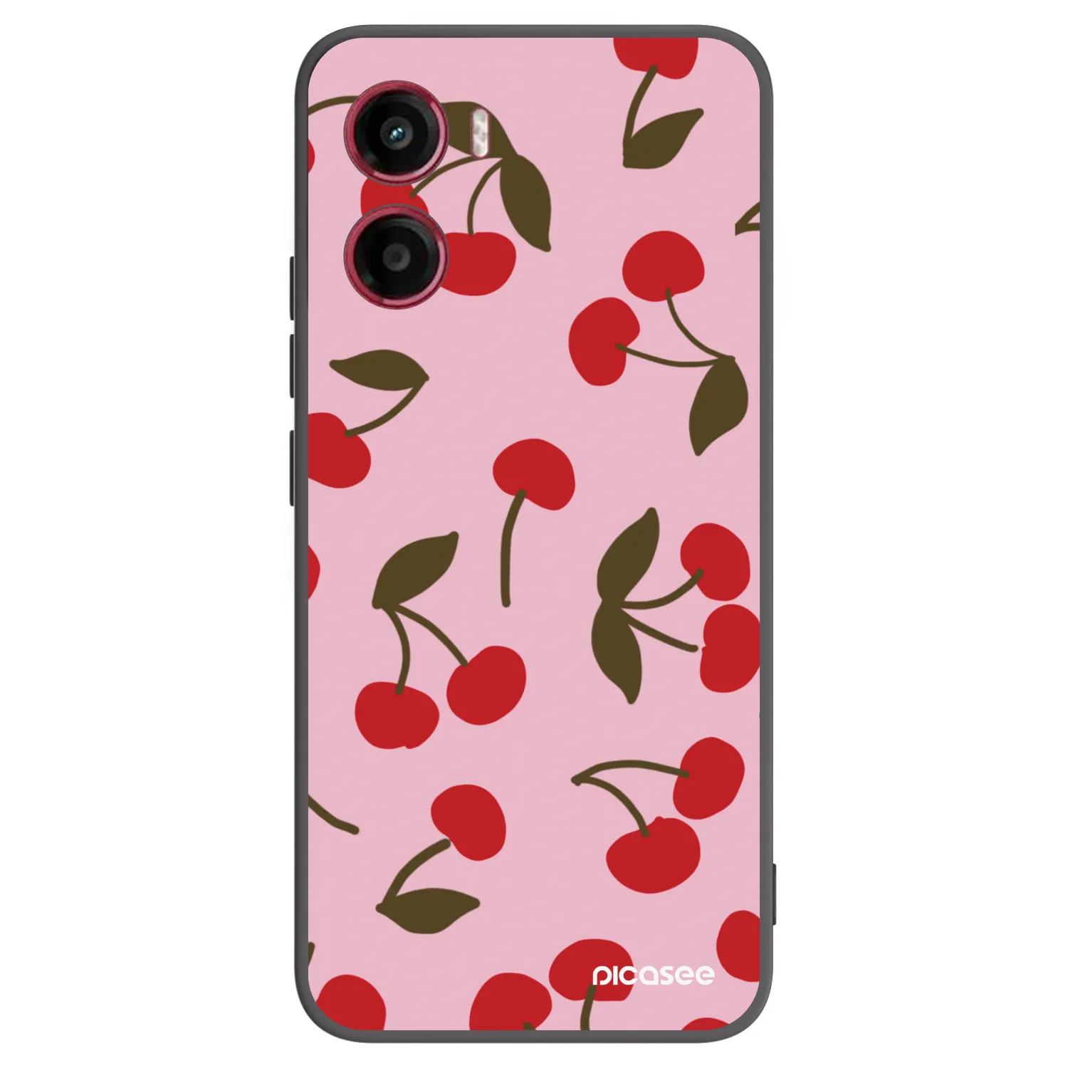 Picasee silikonowe czarne etui na Motorola Moto G05 - Cherry