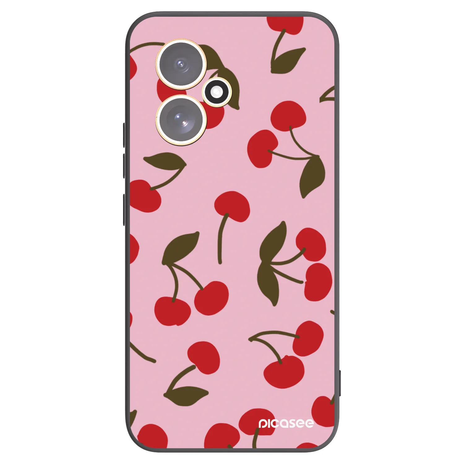 Picasee silikonowe czarne etui na Honor 400 5G - Cherry
