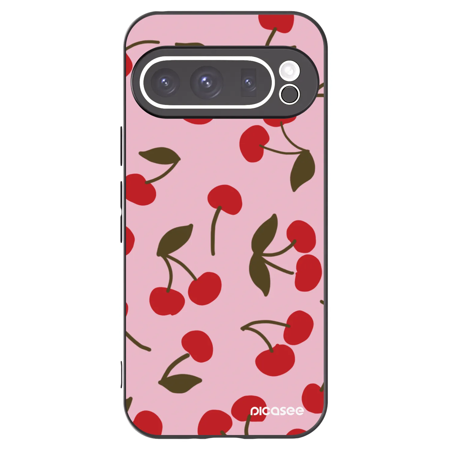 Picasee silikonowe czarne etui na Google Pixel 9 Pro XL - Cherry
