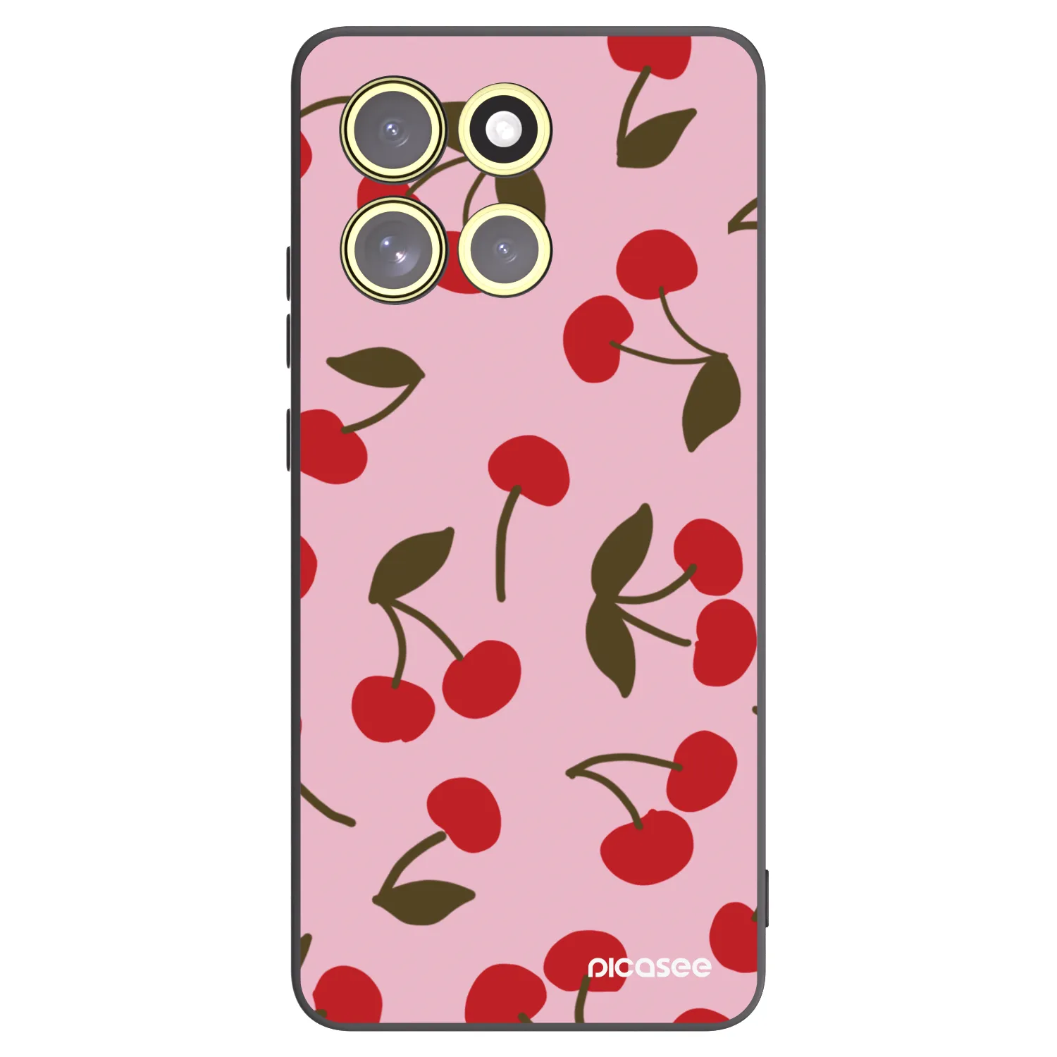 Picasee silikonowe czarne etui na Motorola Moto G86 5G - Cherry