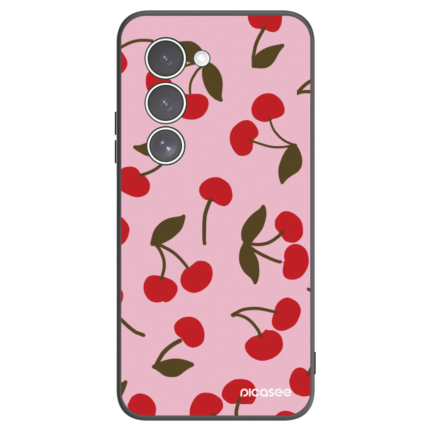 Picasee silikonowe czarne etui na Xiaomi Redmi 15 5G - Cherry